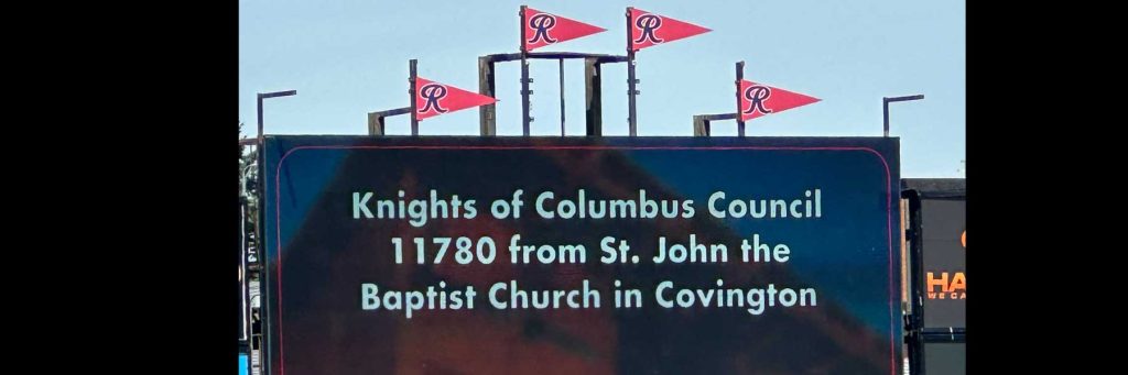 Tacoma Rainiers scoreboard welcomes KOFC council 11780